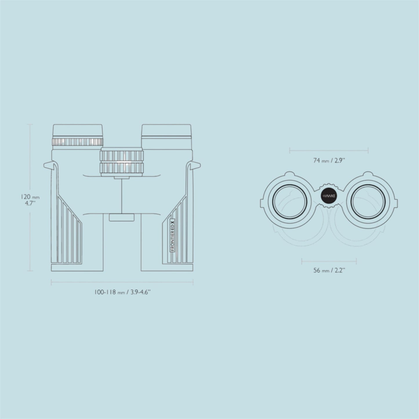 Hawke Frontier HD X 8×32 Green Binoculars | Compact Precision Optics for the Field