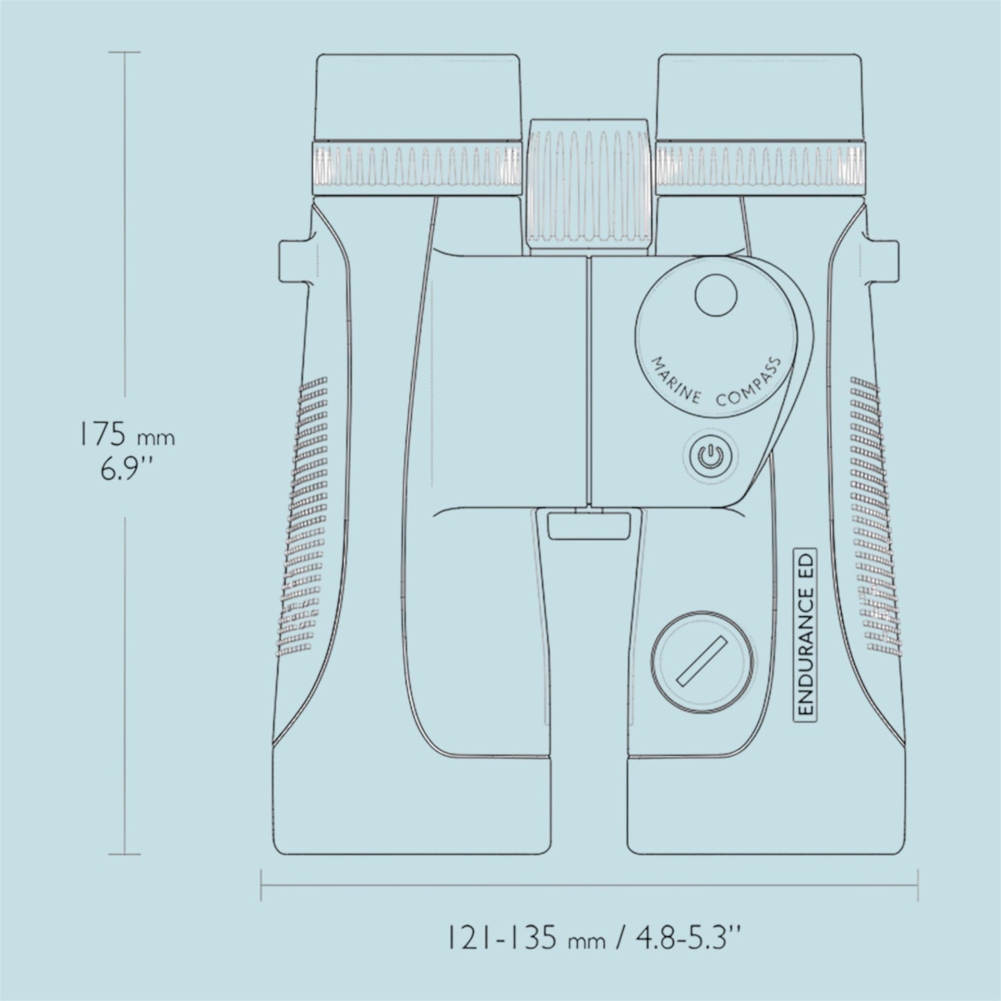 HAWKE Endurance ED Marine 7x50 Blue Compass Binoculars | Nautical Performance & Precision Ranging
