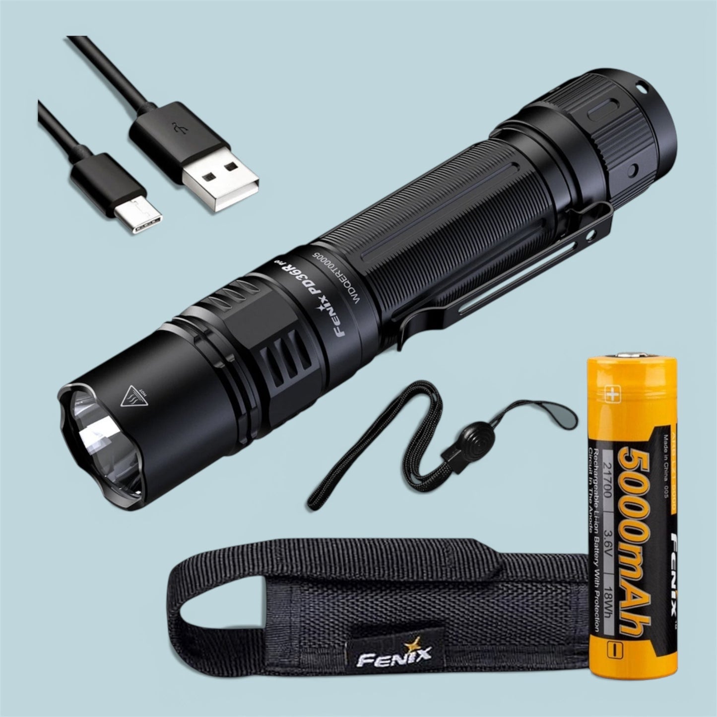 Fenix PD36R Pro Tactical Flashlight | 2800 Lumen Power & USB-C Rechargeable