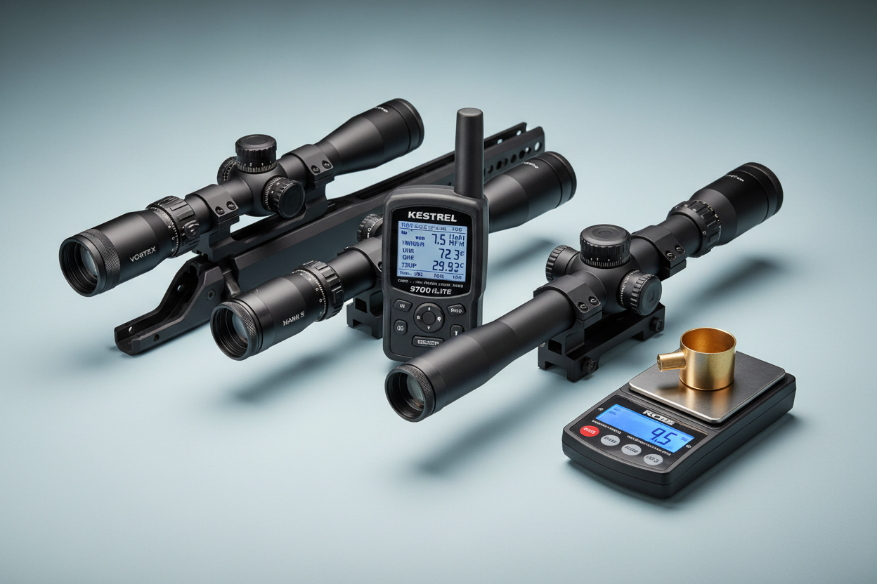 We offer more than just individual products; we provide a complete ecosystem for the professional. Kestrel 5700 Elite ballistic weather meters provide the data for adjustments executed through high-precision Vortex or Hawke optics. For those striving for perfection in ammunition preparation, RCBS digital scales provide powder measurement accuracy down to thousandths of a grain.

Цвет фона: CADDE3